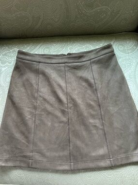 Anthropologie Maeve Faux Suede Mini Skirt Size 14